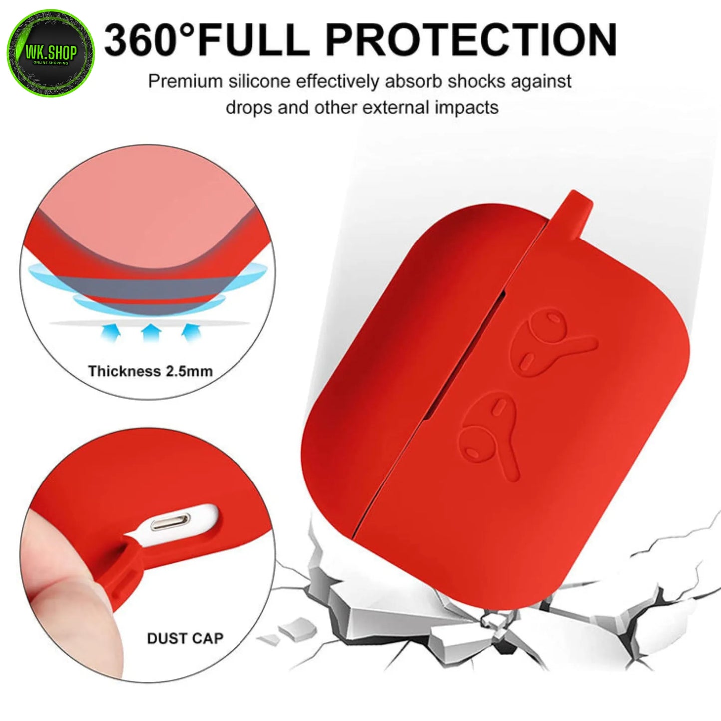 Silicon case/cover - 360 protection for your airpods