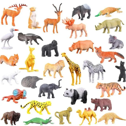 High Quality Rubber Wild Animal Zoo Set